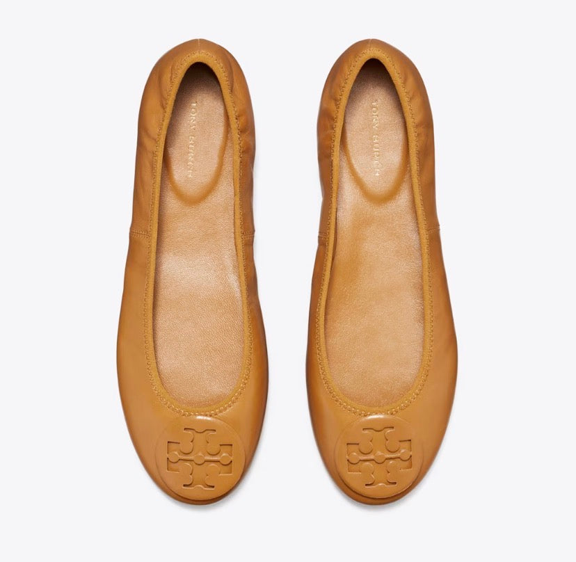 TORY BURCH REVA TRAVEL BALLET  -  Walnut
