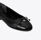 TORY BURCH CAP-TOE BALLET   -    Perfect Black