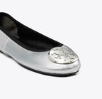 TORY BURCH REVA TRAVEL BALLET  -  Silver