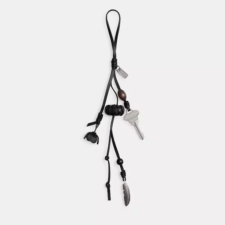 Coach Heritage Bag Charm - Silver/ Black