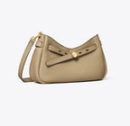 TORY BURCH ROMY ZIP TOP CROSSBODY  -  soft cement