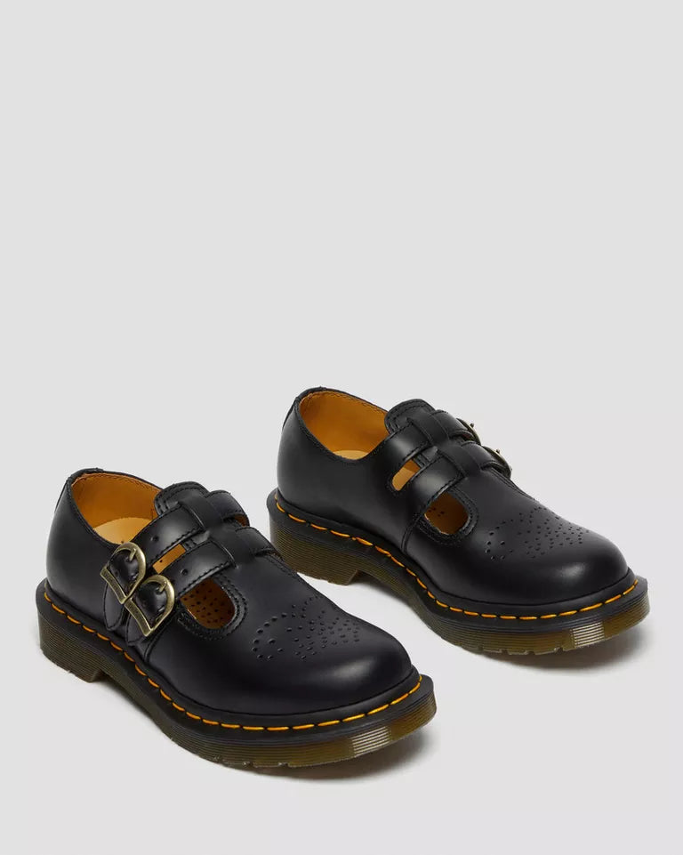 Dr. Martens 8065 Smooth Leather Mary Jane Shoes  -  Black — Smooth Leather