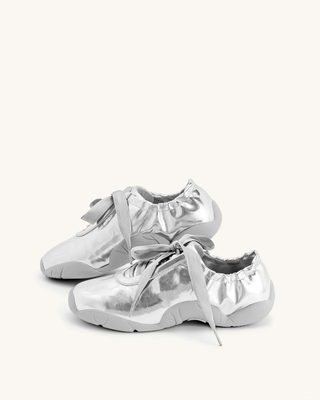JW PEI Flavia Ballerina Sneakers - Silver