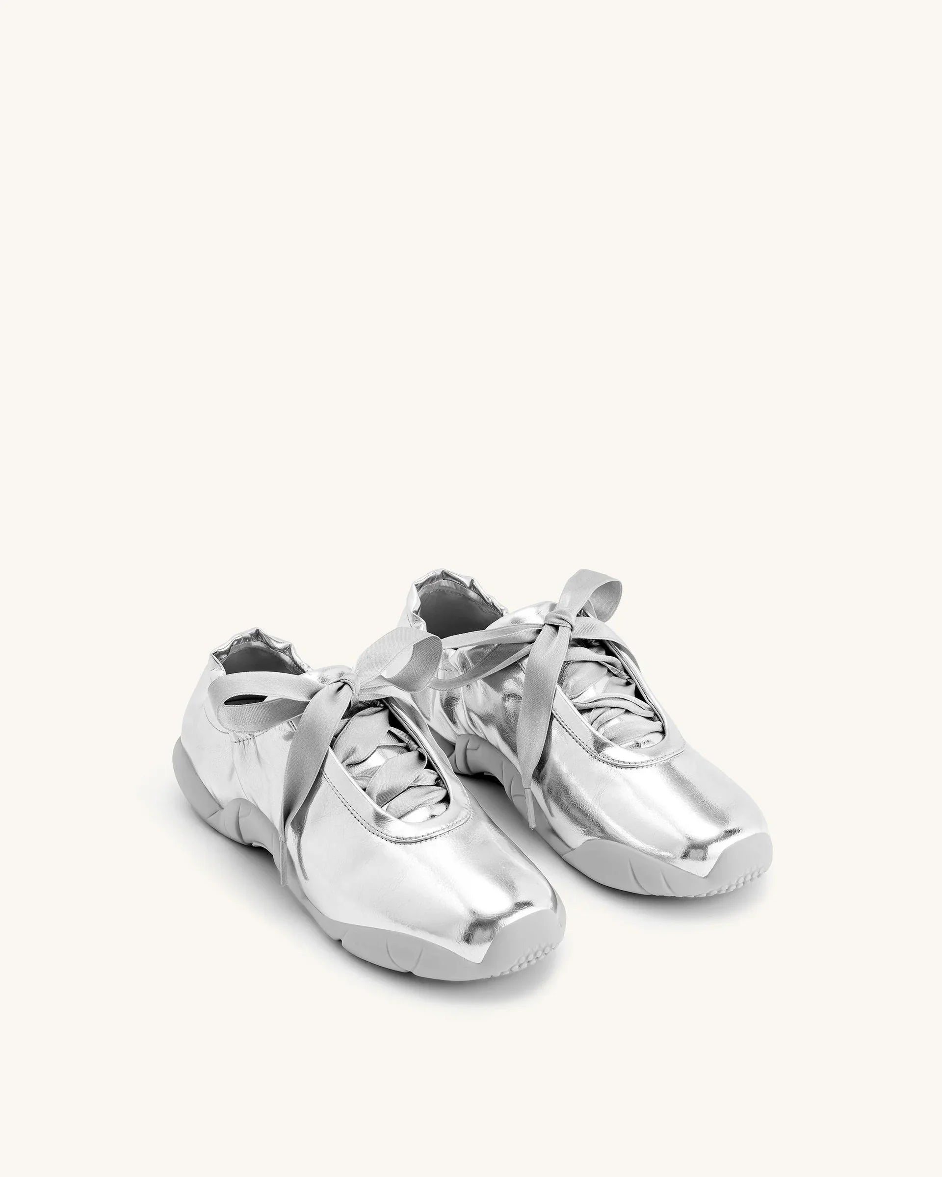 JW PEI Flavia Ballerina Sneakers - Silver