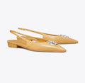 TORY BURCH ELEANOR SLINGBACK FLAT   -  Honeycomb Tan