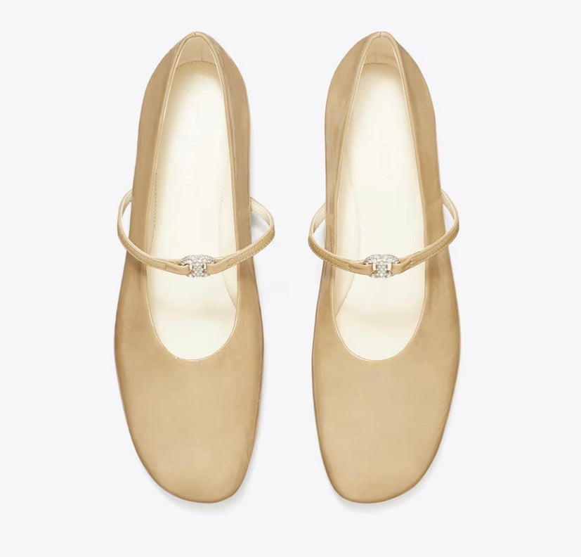 TORY BURCH PAVÉ GEMINI LINK MARY JANE   -  Chateau Gray / Pavé