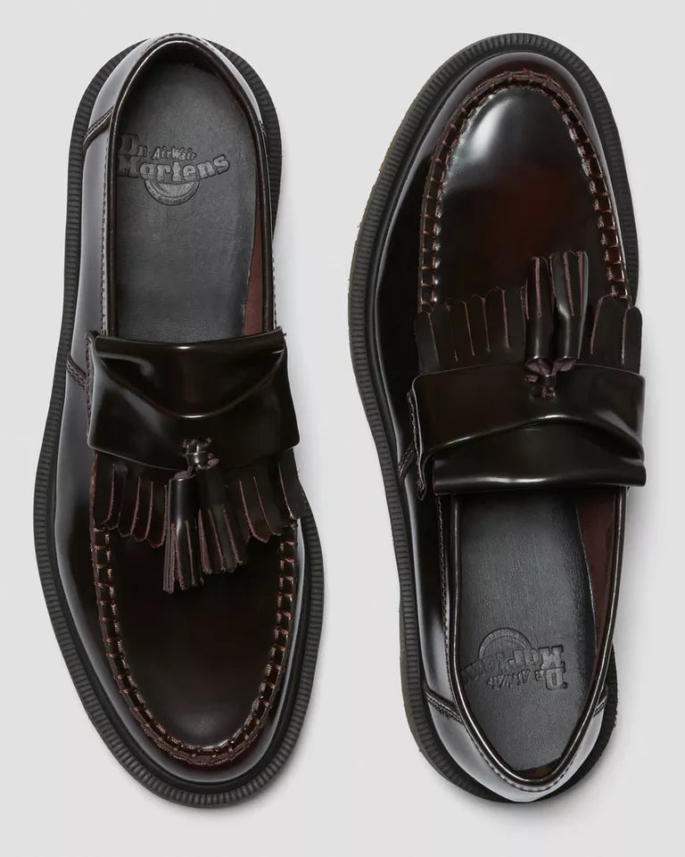Dr. Martens Adrian Arcadia Leather Tassel Loafers  -  Cherry Red — Arcadia