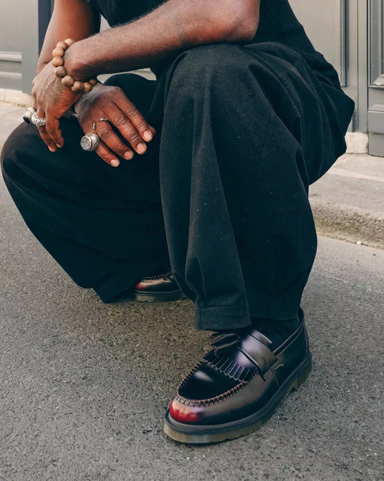 Dr. Martens Adrian Arcadia Leather Tassel Loafers  -  Cherry Red — Arcadia