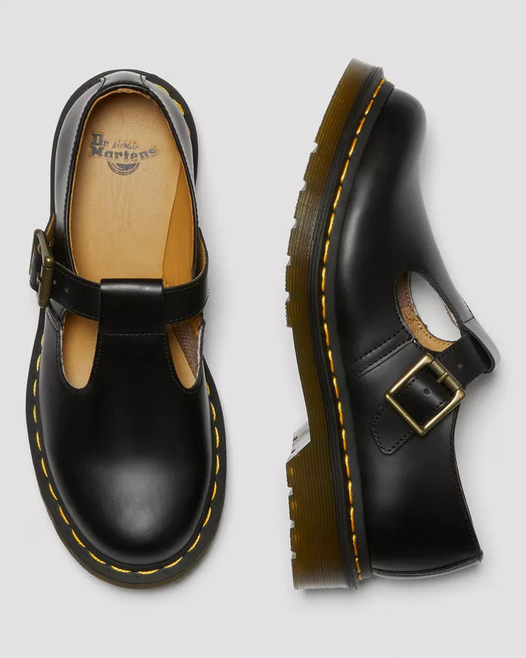 Dr. Martens Polley Smooth Leather Mary Janes  -  Black — Smooth Leather