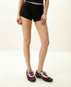 JW PEI Caitlin Faux Suede Lace-up Ballerina Sneakers - Burgundy & Light Grey
