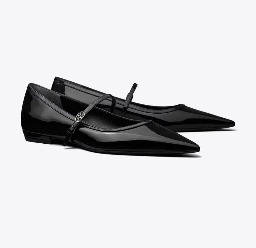TORY BURCH DOUBLE T BUCKLE MARY JANE   -  Perfect Black