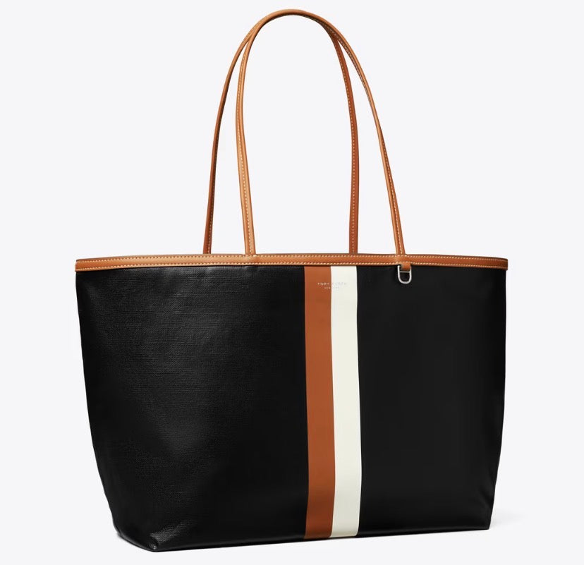 TORY BURCH RACER TOTE  -  black