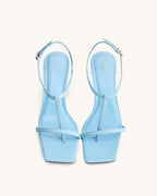 JW PEI Charlotte Strappy Heels with Spherical Heel - Sky Blue