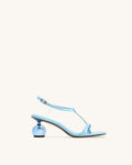 JW PEI Charlotte Strappy Heels with Spherical Heel - Sky Blue