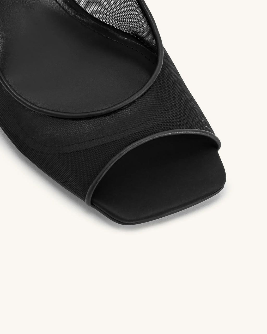 JW PEI Serenity Open Toe Mesh Slingback Sandals - Black