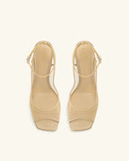 JW PEI Serenity Open Toe Mesh Slingback Sandals - Khaki