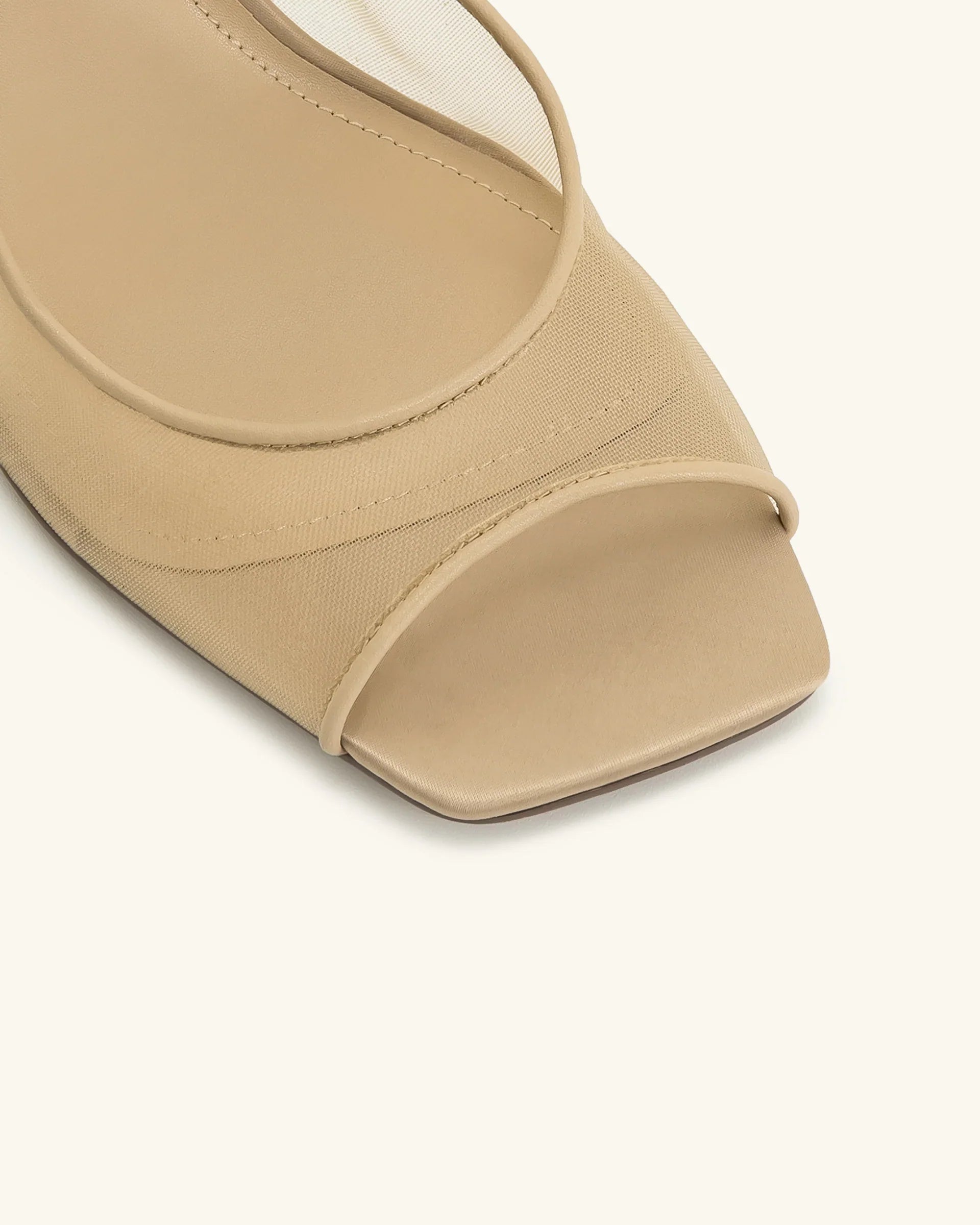 JW PEI Serenity Open Toe Mesh Slingback Sandals - Khaki