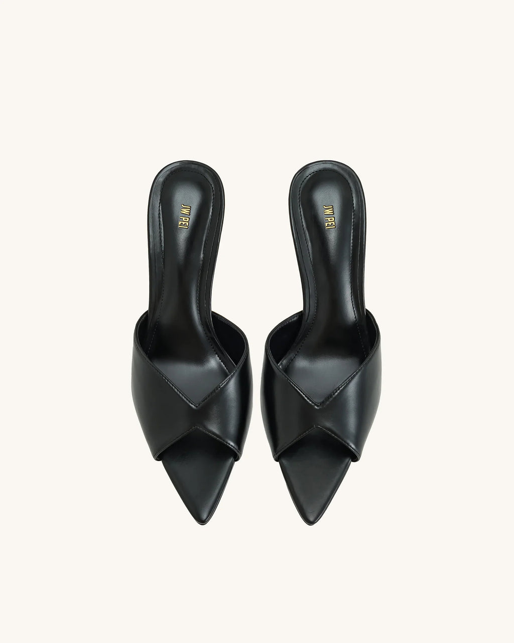 JW PEI Ellie Sphere Heel Mules - Black