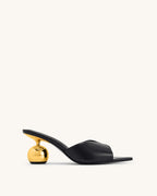 JW PEI Ellie Sphere Heel Mules - Black