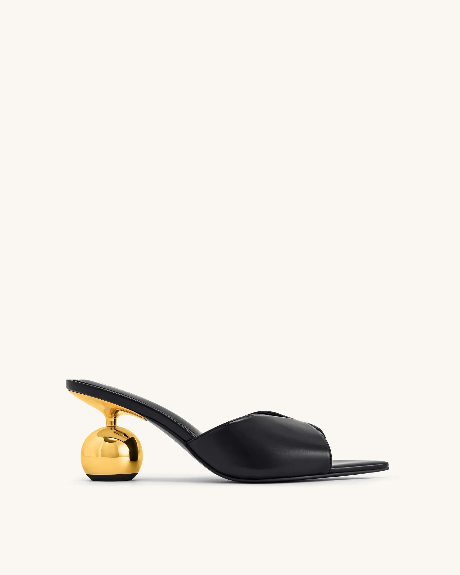 JW PEI Ellie Sphere Heel Mules - Black
