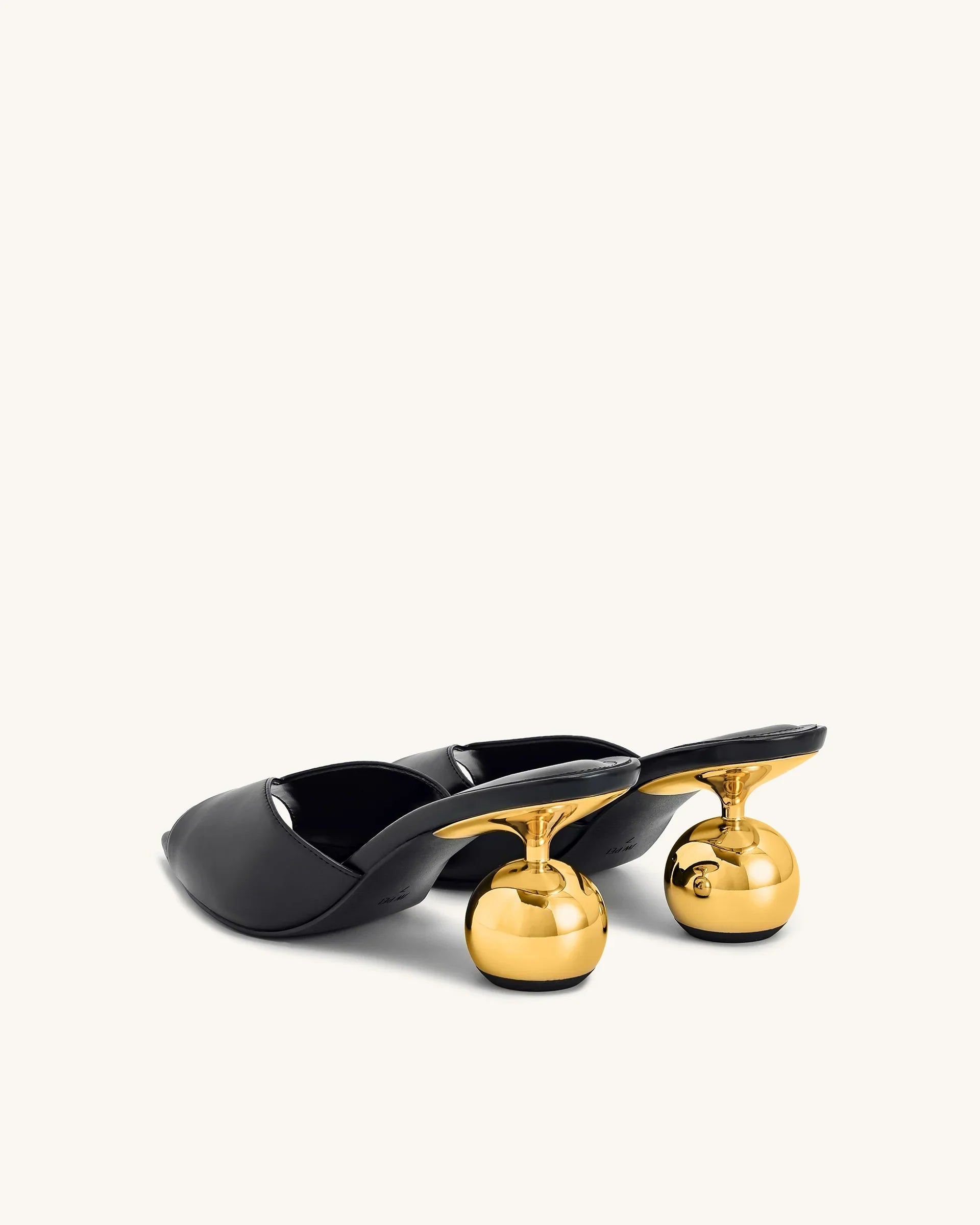 JW PEI Ellie Sphere Heel Mules - Black