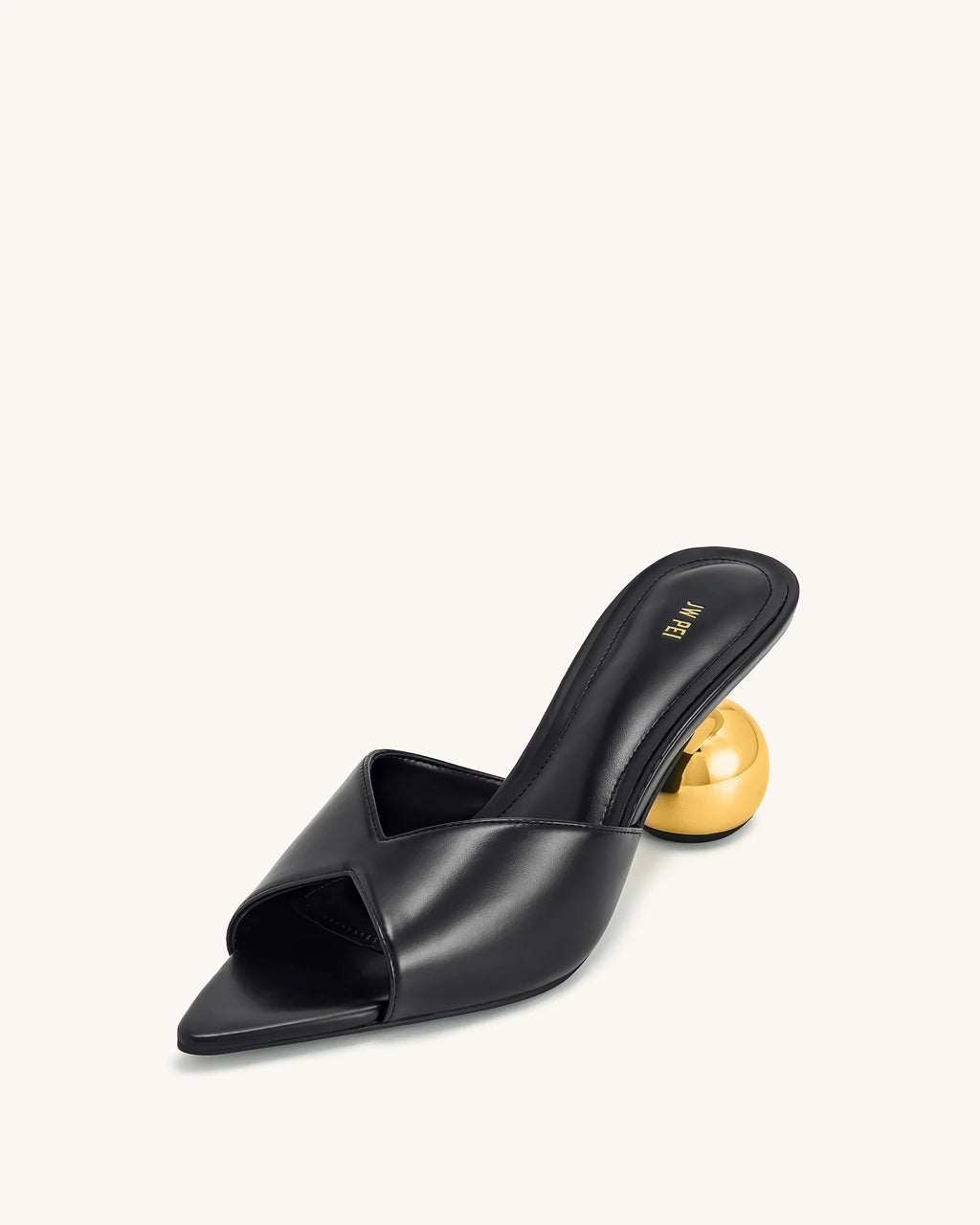 JW PEI Ellie Sphere Heel Mules - Black
