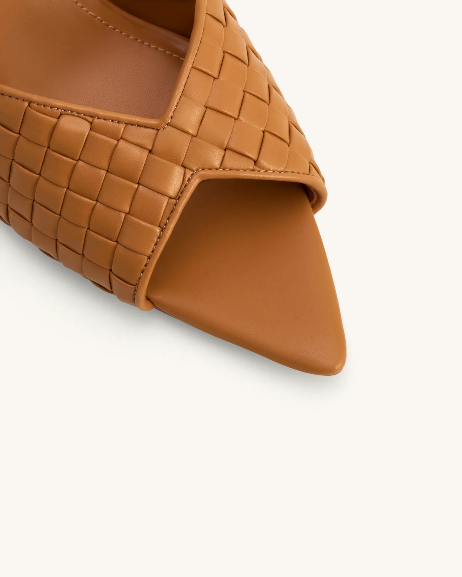 JW PEI Ellie Braided Sphere Heel Mules - Khaki