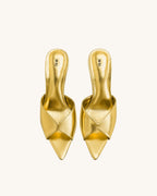 JW PEI Ellie Sphere Heel Mules - Gold