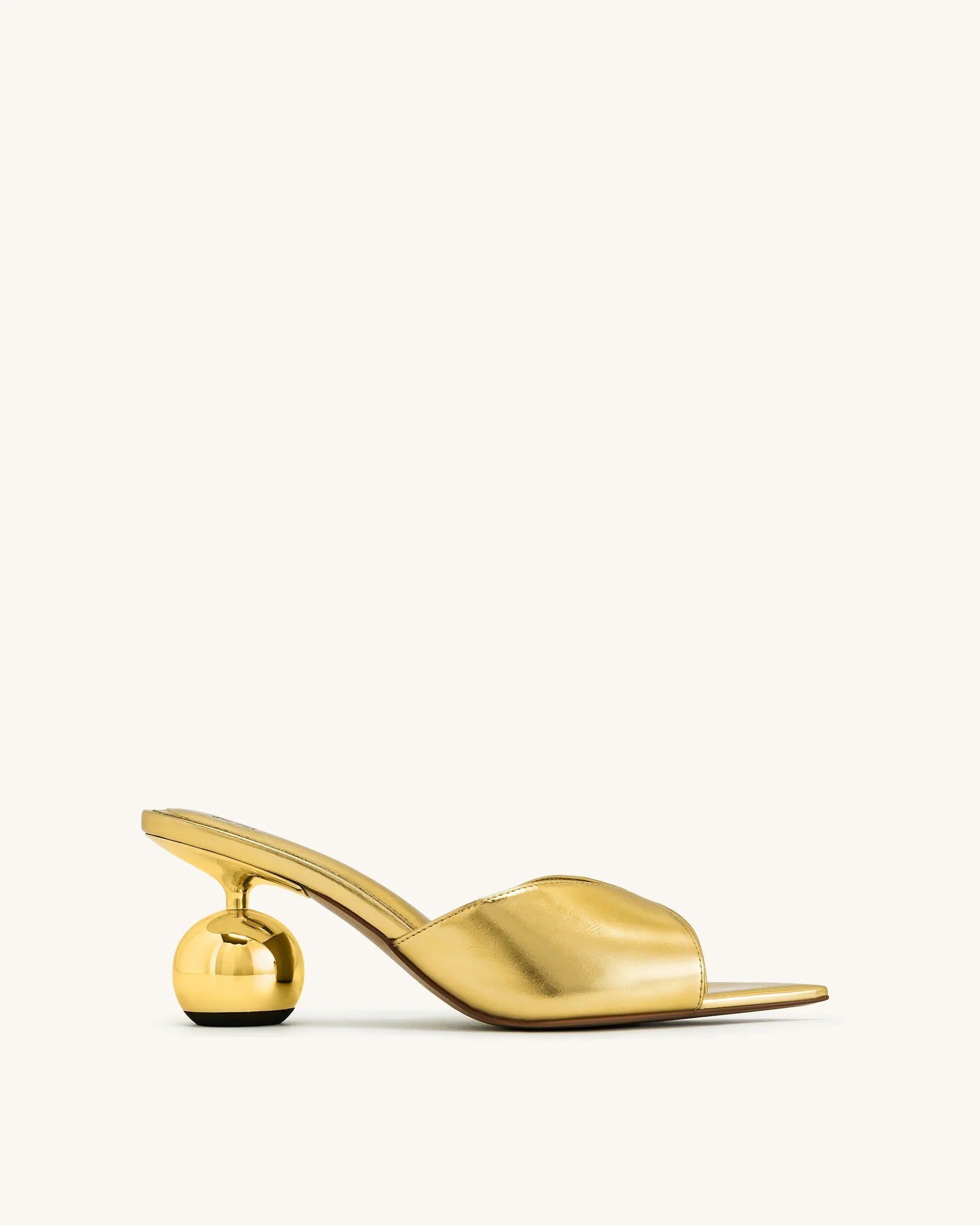 JW PEI Ellie Sphere Heel Mules - Gold