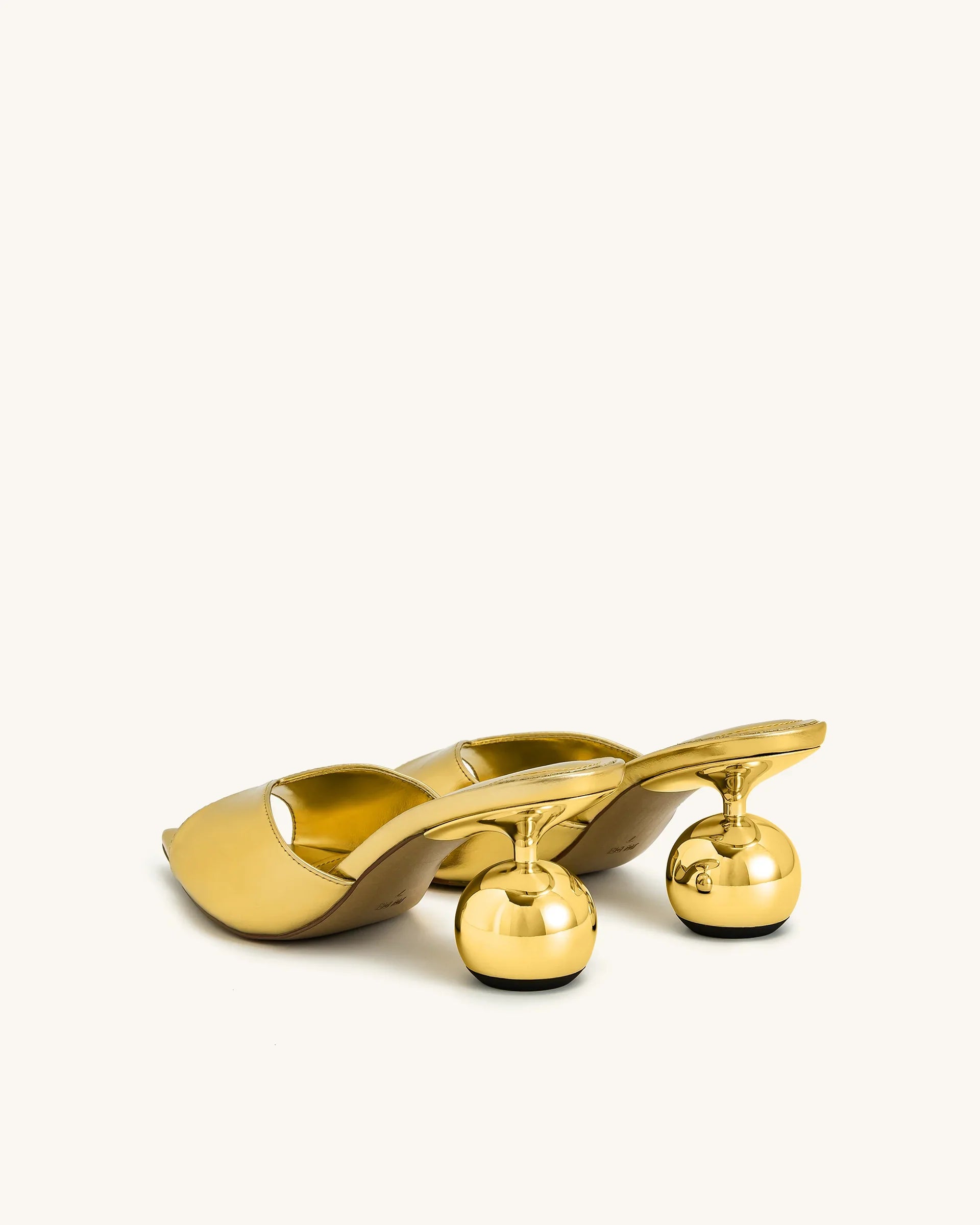 JW PEI Ellie Sphere Heel Mules - Gold