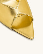 JW PEI Ellie Sphere Heel Mules - Gold