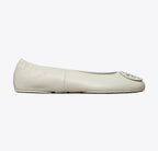 TORY BURCH REVA TRAVEL BALLET  -  DOVE GRAY