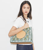 TORY BURCH SMALL ELLA PRINTED TOTE  -  blue dream paisley