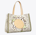 TORY BURCH ELLA PRINTED TOTE  -  mint cockatoo