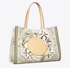 TORY BURCH ELLA PRINTED TOTE  -  mint cockatoo