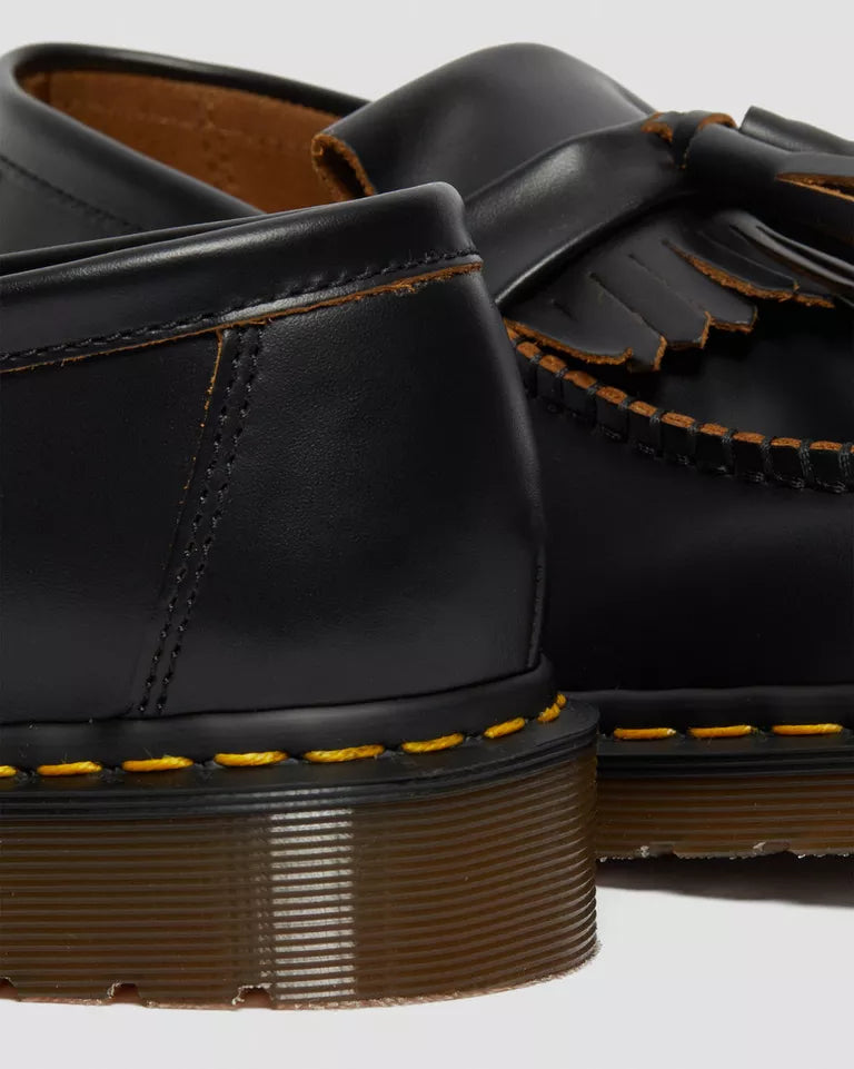 Dr. Martens Adrian Made in England Vintage Leather Tassel Loafers  -  Black — Quilon