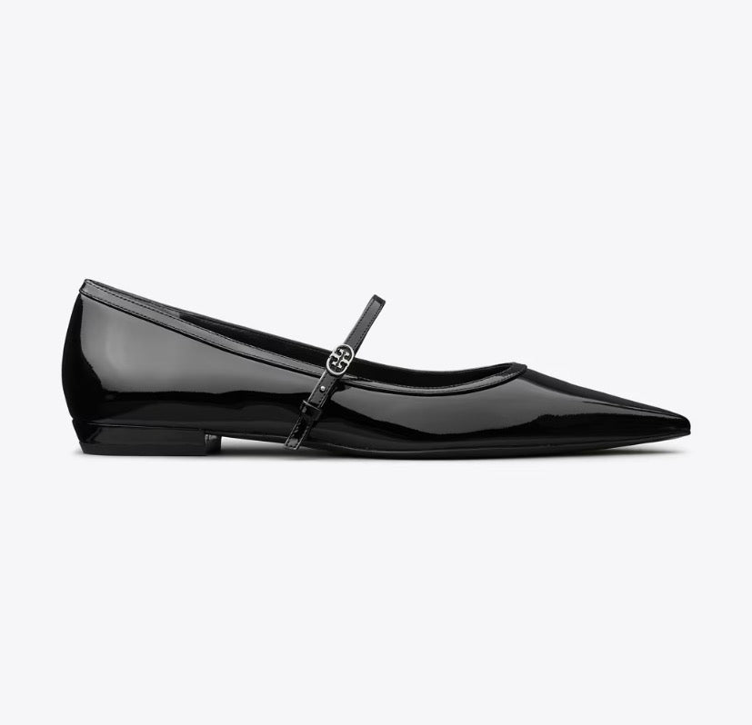 TORY BURCH DOUBLE T BUCKLE MARY JANE   -  Perfect Black