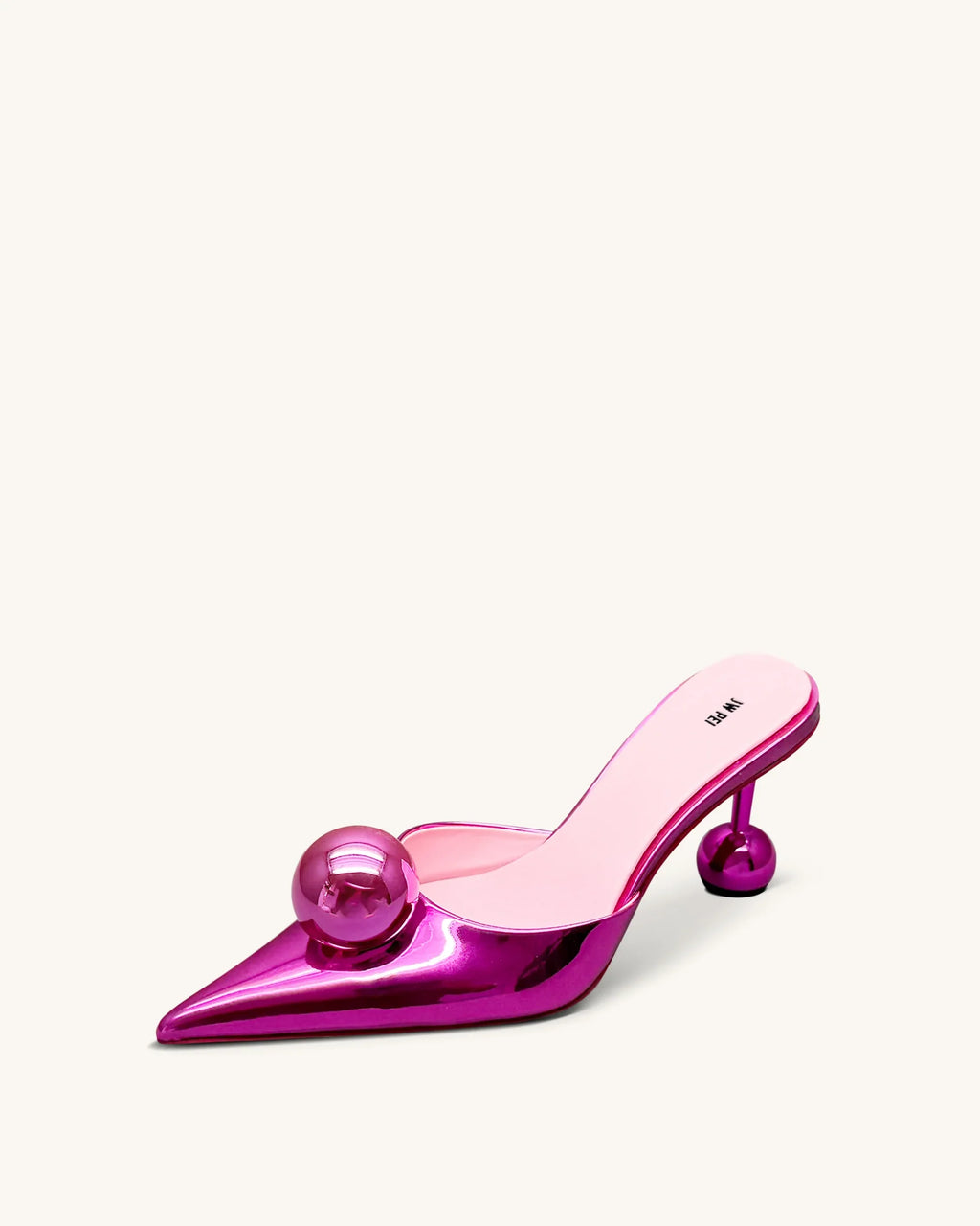 JW PEI Sofia Sphere Heel Mules  -  Rose Red