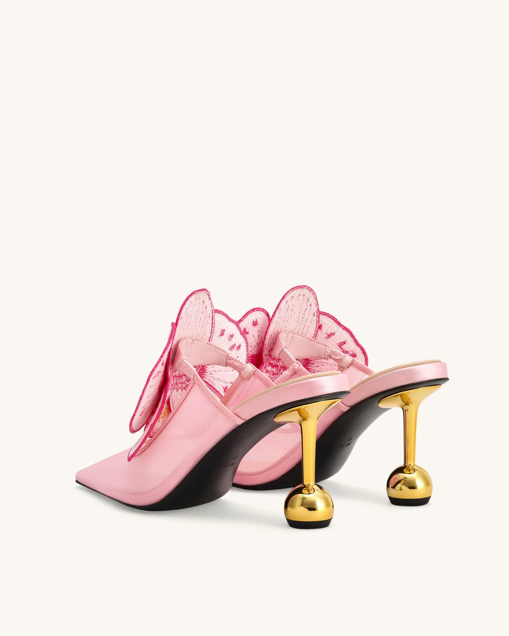JW PEI Sofia Orchid Sphere Heel Mules  -  Pink