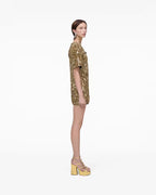 Marc Jacobs The Metallic Leather Kiki Platform Sandal