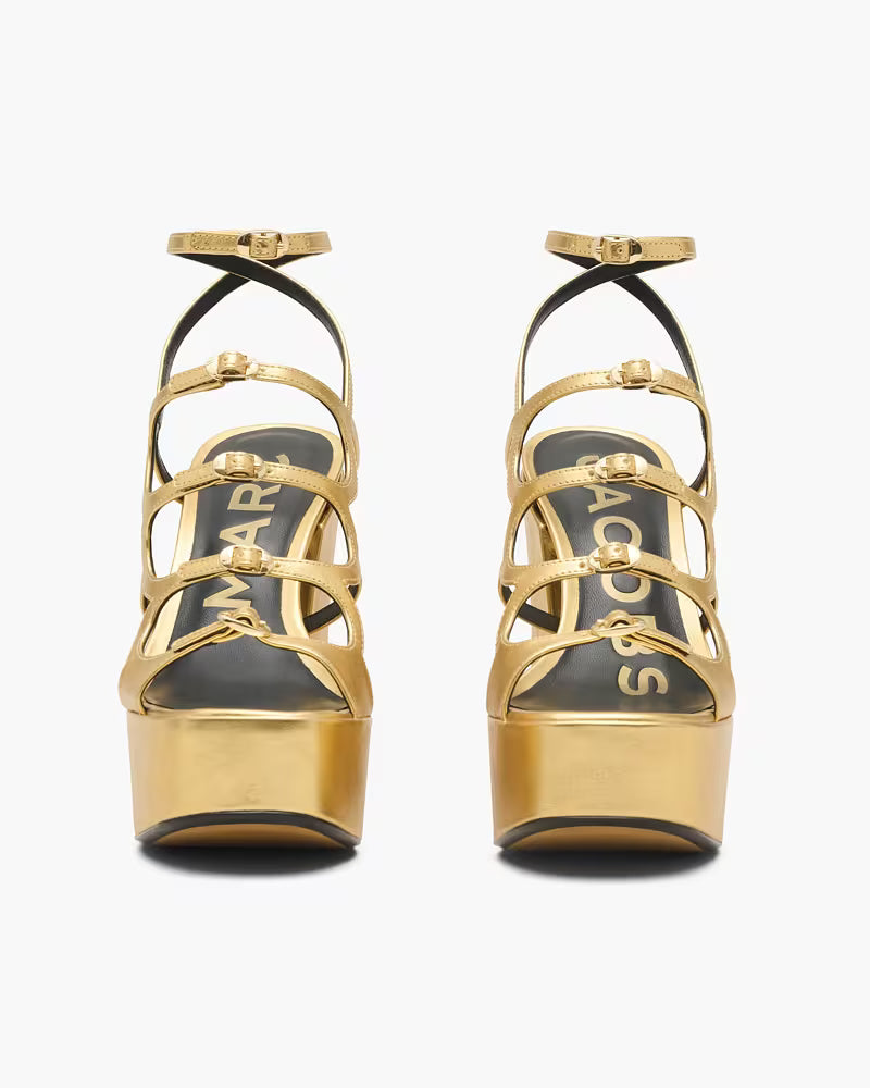 Marc Jacobs The Metallic Leather Kiki Platform Sandal