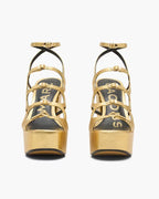 Marc Jacobs The Metallic Leather Kiki Platform Sandal