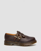 Dr. Martens 8065 Crazy Horse Leather Mary Jane Shoes  -  Dark Brown — Crazy Horse