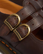 Dr. Martens 8065 Crazy Horse Leather Mary Jane Shoes  -  Dark Brown — Crazy Horse