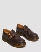 Dr. Martens 8065 Crazy Horse Leather Mary Jane Shoes  -  Dark Brown — Crazy Horse