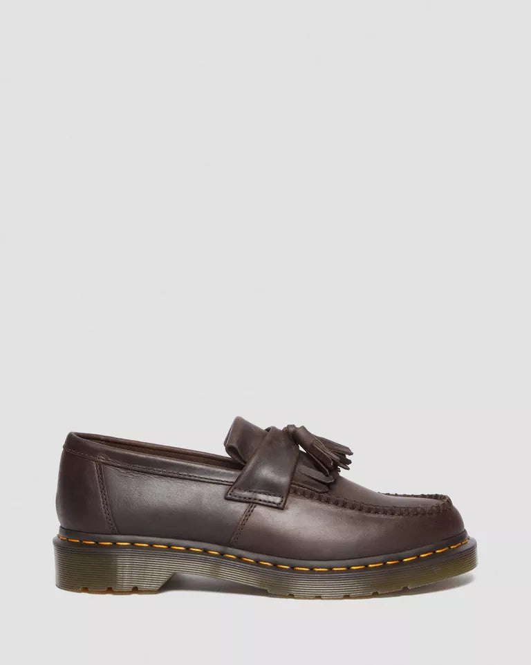 Dr. Martens Adrian Crazy Horse Leather Tassel Loafers  -  Dark Brown — Crazy Horse