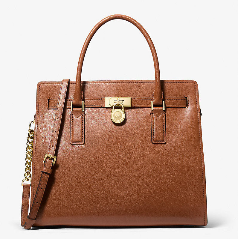 Michael Kors Hamilton Moderne Large Leather Satchel-LUGGAGE