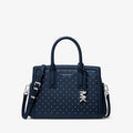 Michael Kors Laila Small Studded Leather Satchel-DRESS BLUES