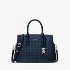 Michael Kors Laila Small Studded Leather Satchel-DRESS BLUES