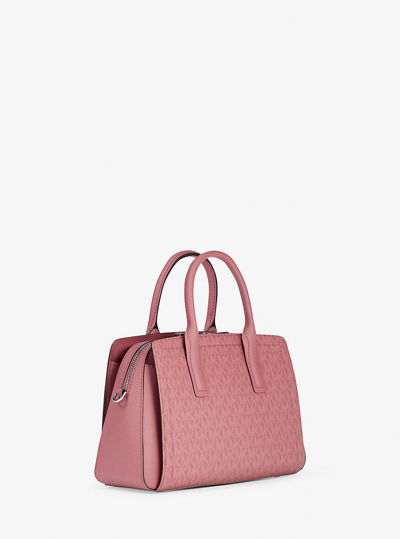 Michael Kors Laila Small Signature Logo Satchel- ROSEWOOD